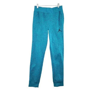 Jordan Air Blue Black Polka Dot Girl Sweatpants Size XL